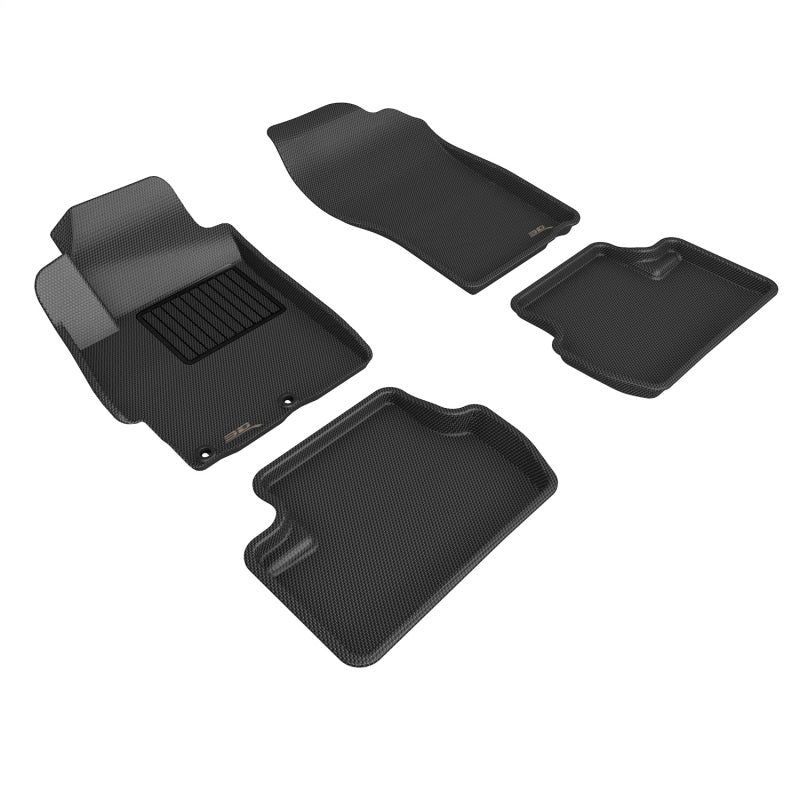 3D Maxpider 08-15 Mitsubishi Lancer Evolution X Kagu 1st 2nd Row - Floor Mat Set (Black)-tuningsupply.com