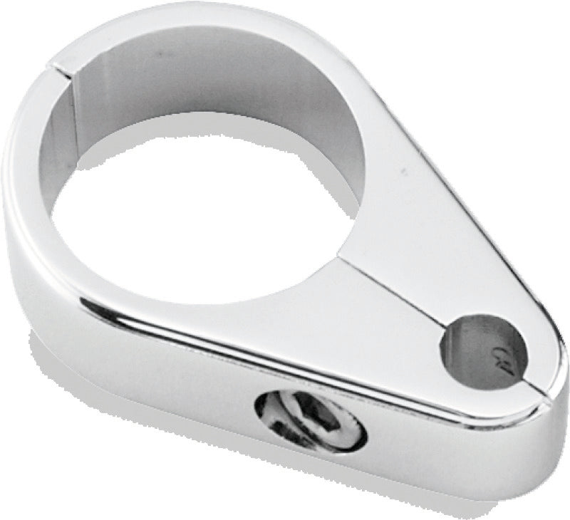 Bikers Choice 1 Inch Chrome Plain Clutch Cable Clamp-tuningsupply.com