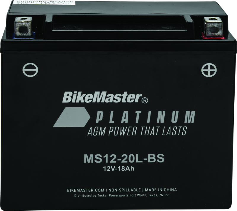 BikeMaster AGM Battery - MS12-20L-BS-tuningsupply.com