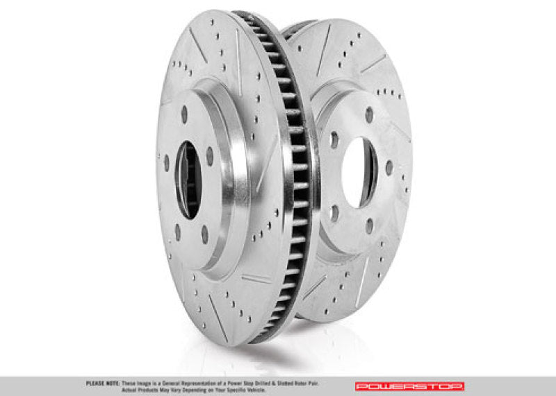 Power Stop 20-21 Chevrolet Corvette Evolution Rear Drilled & Slotted Rotor - Pair