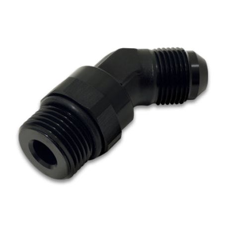 Vibrant -6AN Male Flare to Male -6AN ORB Swivel 45 Degree Adapter Fitting - Anodized Black-Fittings-Vibrant-VIB16940-SMINKpower Performance Parts