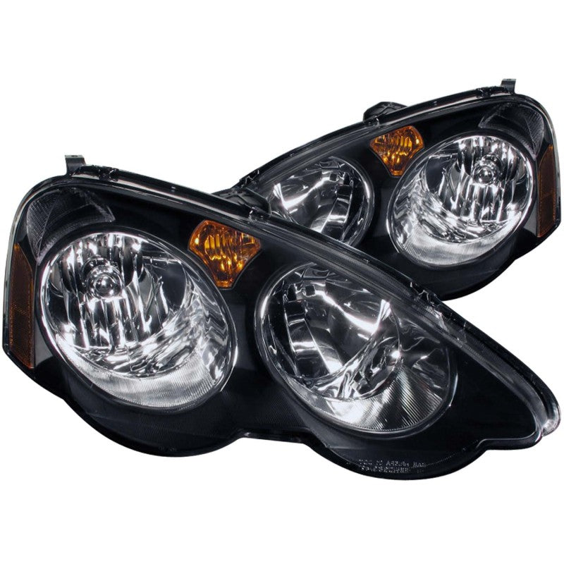 ANZO 2002-2004 Acura Rsx Crystal Headlights Black-tuningsupply.com