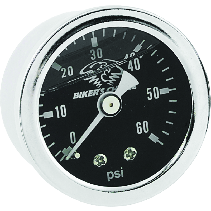 Bikers Choice Black Face Liquid Filled Oil Pressure Gauge 0-60 Psi 1/8 NPT-tuningsupply.com