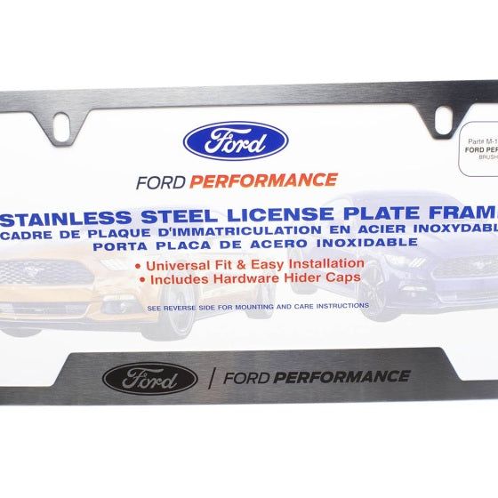 Ford Racing Stainless Steel Ford Performance License Plate Frame-tuningsupply.com