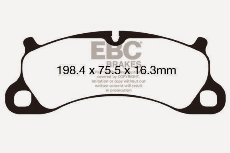 EBC 12-15 Porsche 911 (991) Carrera S 3.8L (Cast Iron Rotor Only) Bluestuff Front Brake Pads-tuningsupply.com