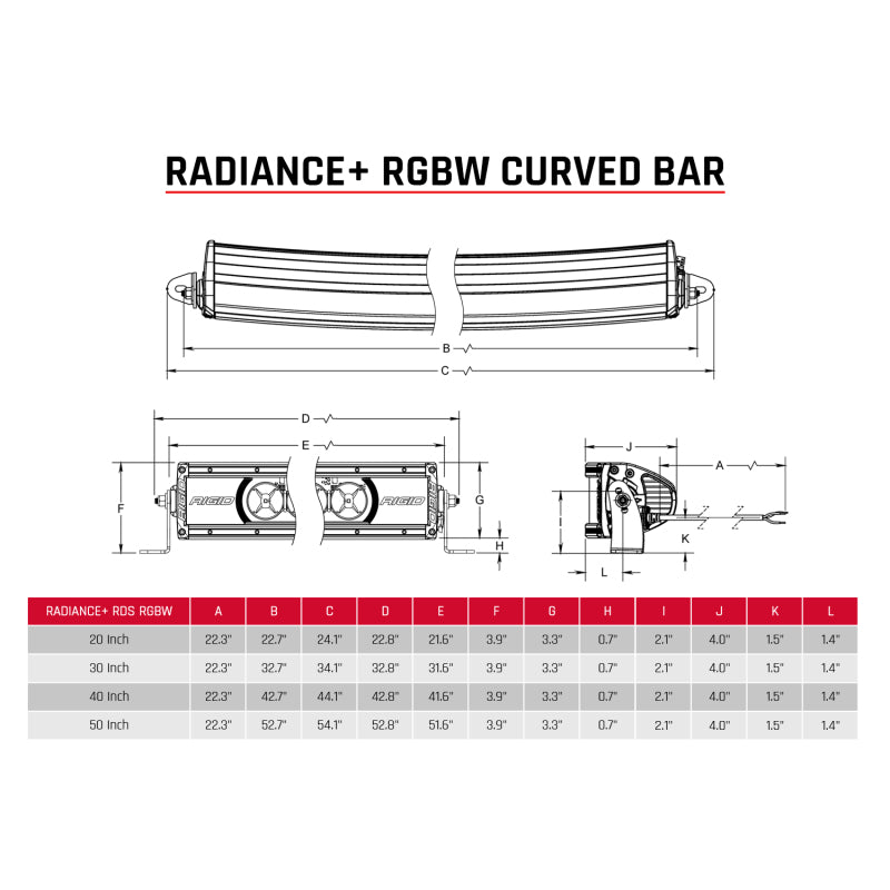 

Rigid Industries 330053 - RIG330053 - Rigid Industries Radiance+ Curved 30in. RGBW Light Bar - Shipped in Europe - Tuningsupply.com
