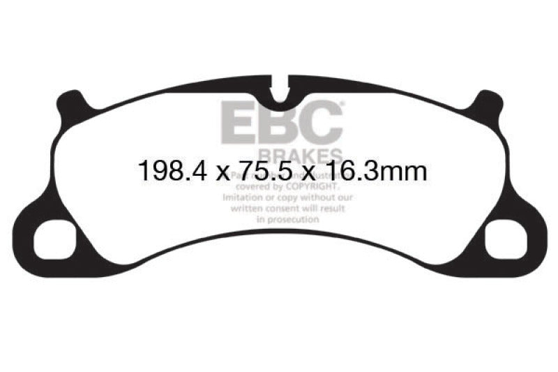 EBC 12-15 Porsche 911 (991) Carrera S 3.8L (Cast Iron Rotor Only) Bluestuff Front Brake Pads-tuningsupply.com