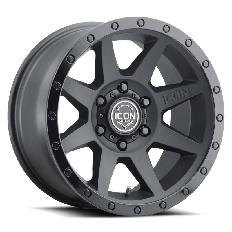 ICON Rebound 18x9 6x135 6mm Offset 5.25in BS 87.1mm Bore Double Black Wheel-tuningsupply.com