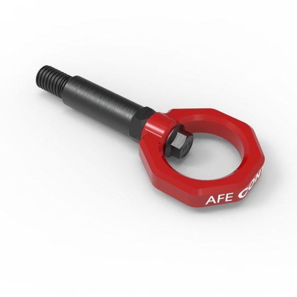 aFe Control Front Tow Hook Red 20-21 Toyota GR Supra (A90)-tuningsupply.com