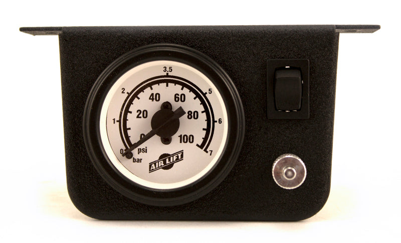 Air Lift Single Needle Gauge W/ 2in Lighted Panel - 100 PSI-tuningsupply.com