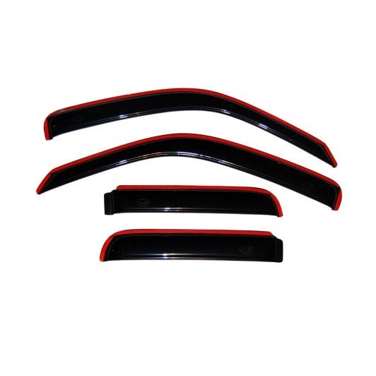 AVS 02-07 Jeep Liberty Ventvisor In-Channel Front & Rear Window Deflectors 4pc - Smoke-tuningsupply.com