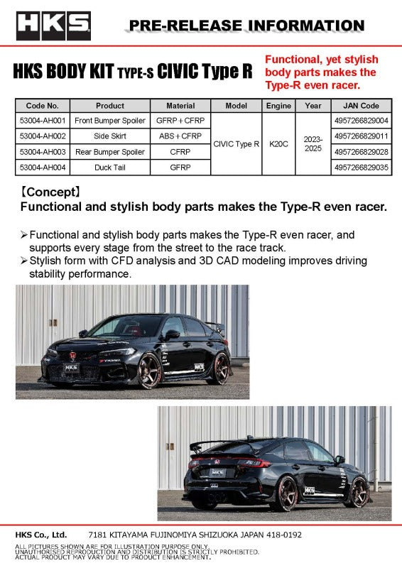 

HKS 53004-AH003 - HKS53004-AH003 - HKS BODY KIT TYPE-S FL5 R-Spoiler - Shipped in Europe - Tuningsupply.com
