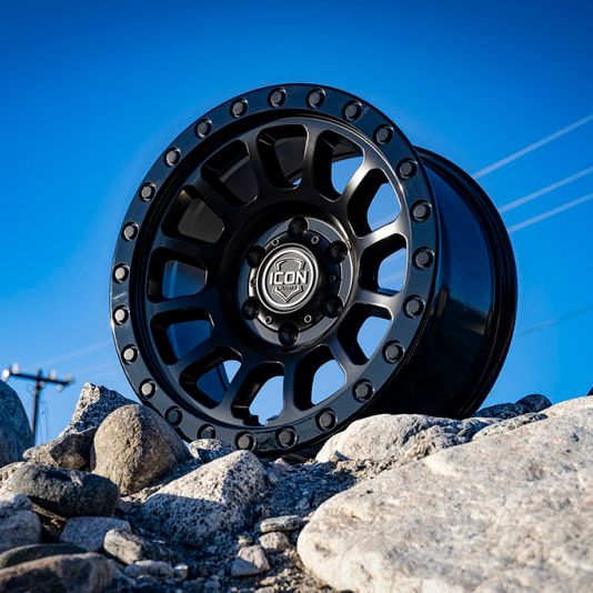 ICON Hulse 17 X 8.5 6 X 5.5 0mm Offset 4.75in BS Double Black-tuningsupply.com