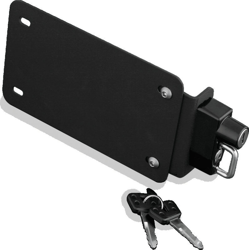 Kuryakyn License Plate Helmet Lock With Mount Black-tuningsupply.com