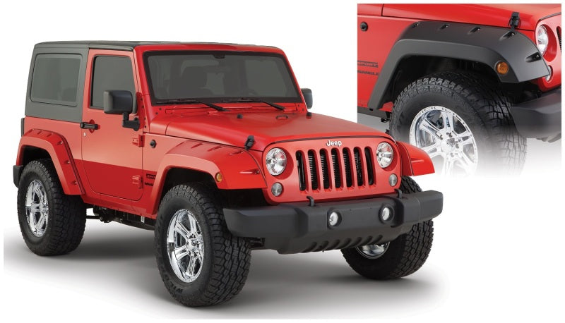 
  

Bushwacker  - BUS10077-02 - Bushwacker 07-18 Jeep Wrangler Pocket Style Flares 2pc - Black - Shipped in Europe - Tuningsupply.com

