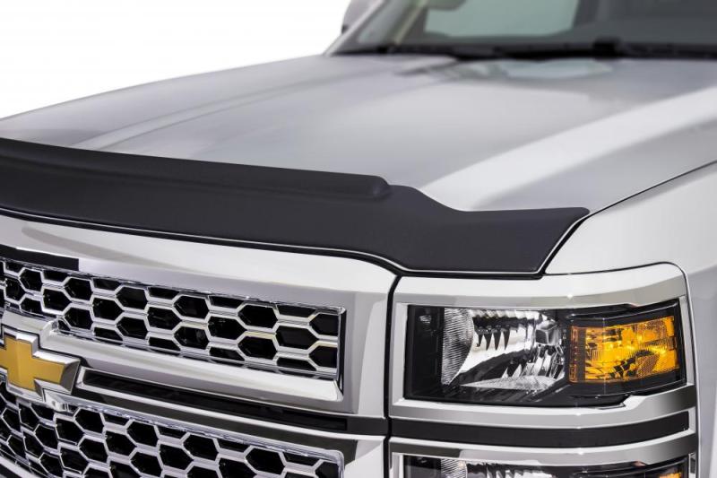 AVS 09-18 Dodge RAM 1500 (Excl. Sport Models) Aeroskin II Textured Low Profile Hood Shield - Black-tuningsupply.com