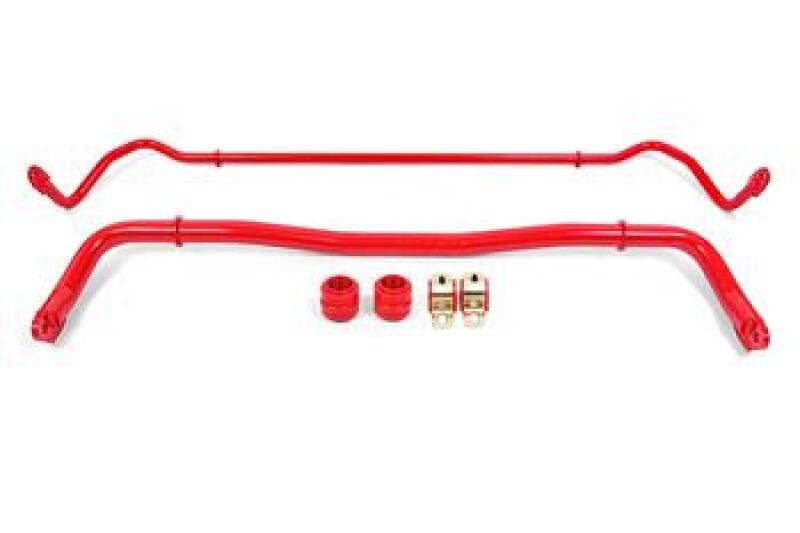 BMR 08-20 Dodge Challenger Front/Rear Sway Bar Kit w/ Bushings - Red-tuningsupply.com