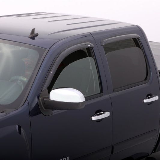 AVS 07-13 Chevy Silverado 1500 Ext. Cab Ventvisor Outside Mount Window Deflectors 4pc - Smoke-tuningsupply.com