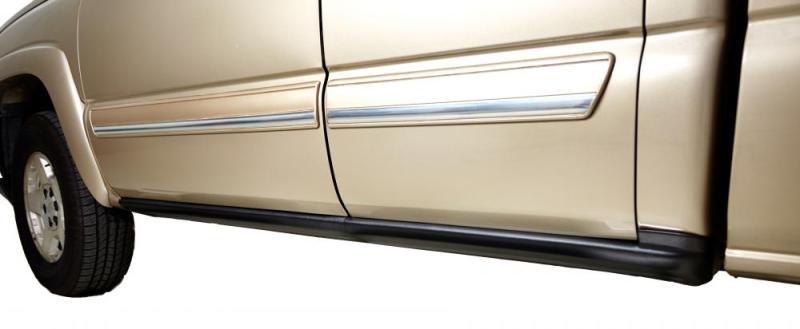 Bushwacker 15-18 Ford F-150 Trail Armor Rocker Panel and Sill Plate Cover - Black-tuningsupply.com