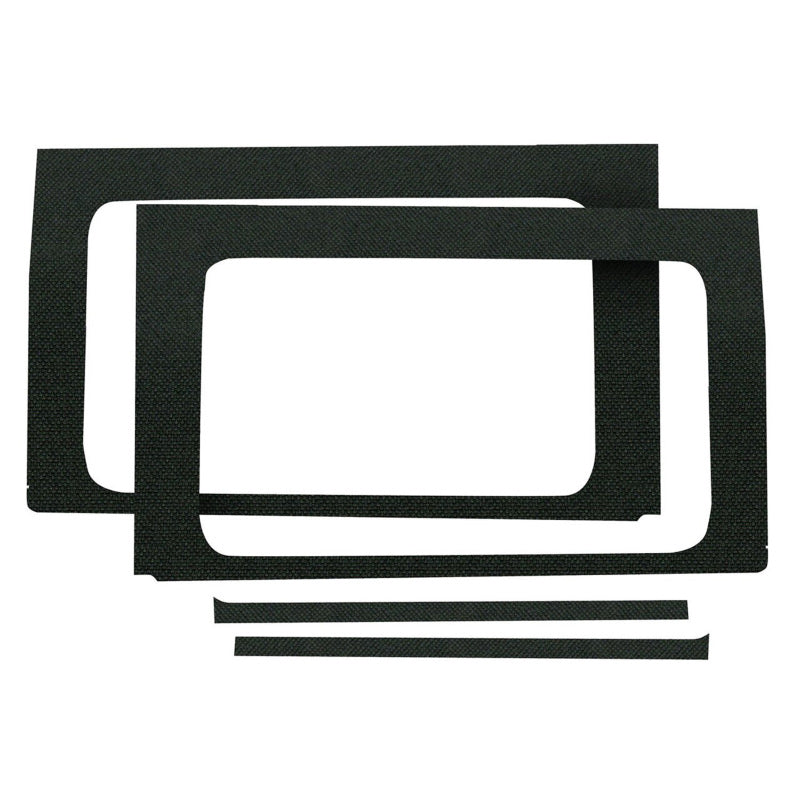 DEI 18-23 Jeep Wrangler JL 4-Door Boom Mat Rear Side Window Trim - 4 Piece - Black-tuningsupply.com