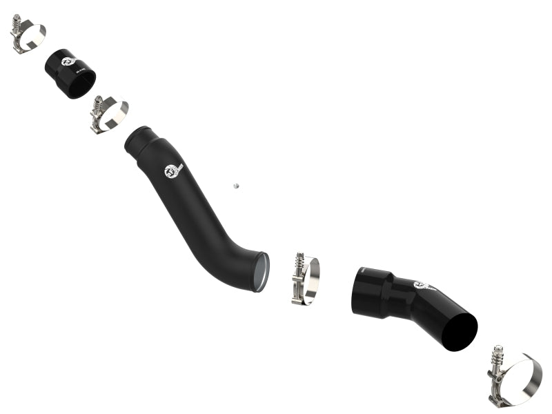 aFe 16-19 RAM 1500 V6 3.0L (TD) BladeRunner 3in Aluminum Hot Charge Pipe - Black-tuningsupply.com