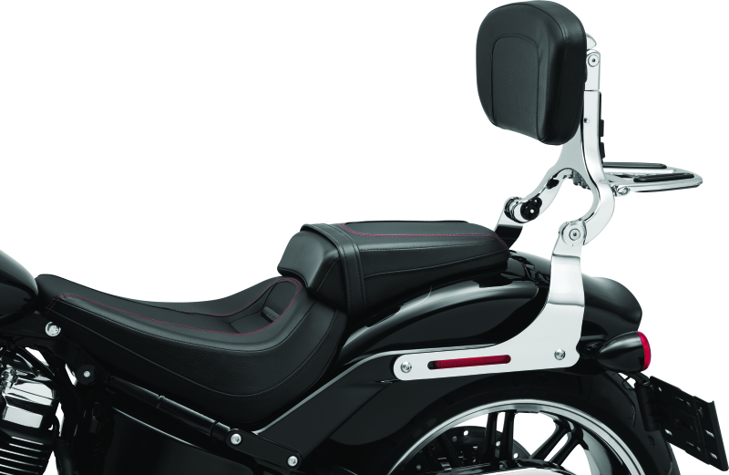 Kuryakyn Fixed Mounts Multi-Purpose Driver & Passenger Backrest 18-Up Softail Black-tuningsupply.com