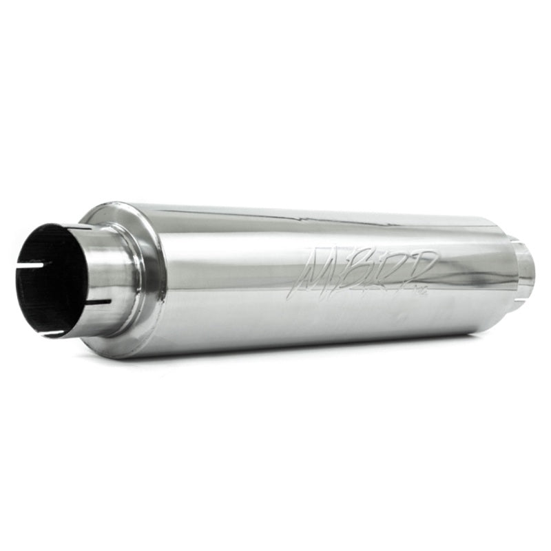 MBRP Universal Quiet Tone Muffler 4in Inlet/Outlet 24in Body 6in Dia 30in Overall T304-tuningsupply.com