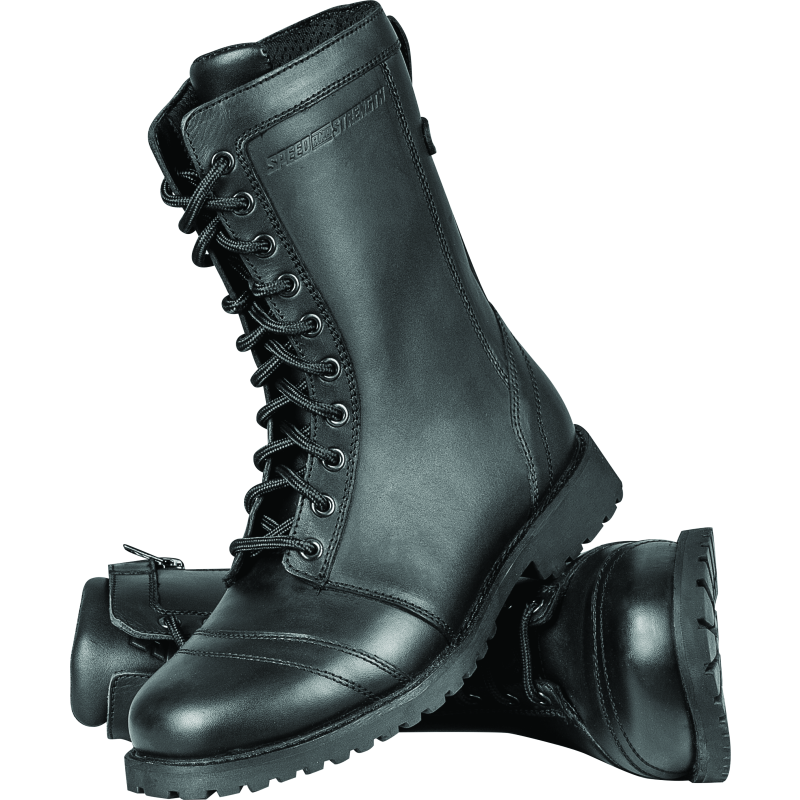 Speed and Strength Fast Times Leather Boots Black Womens Size - 9