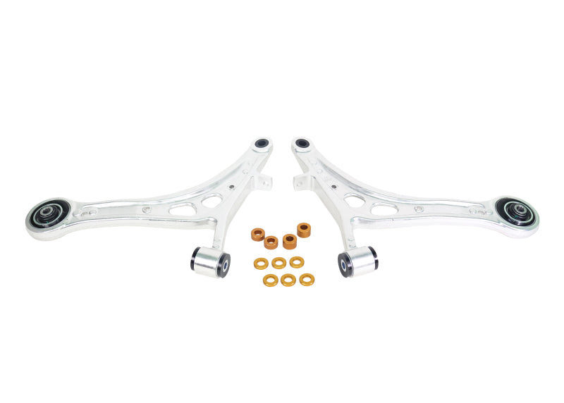 

Whiteline KTA407 - WHLKTA407 - Whiteline 17-21 Subaru WRX/STI Front Lower Control Arms w/ Caster Correction - Shipped in Europe - Tuningsupply.com

