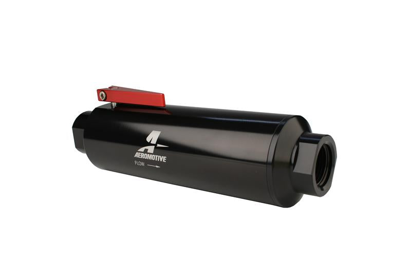 

Aeromotive 12332 - AER12332 - Aeromotive In-Line AN-12 Filter w/Shutoff Valve 100 Micron SS Element - Black Anodize Finish - Shipped in Europe - Tuningsupply.com

