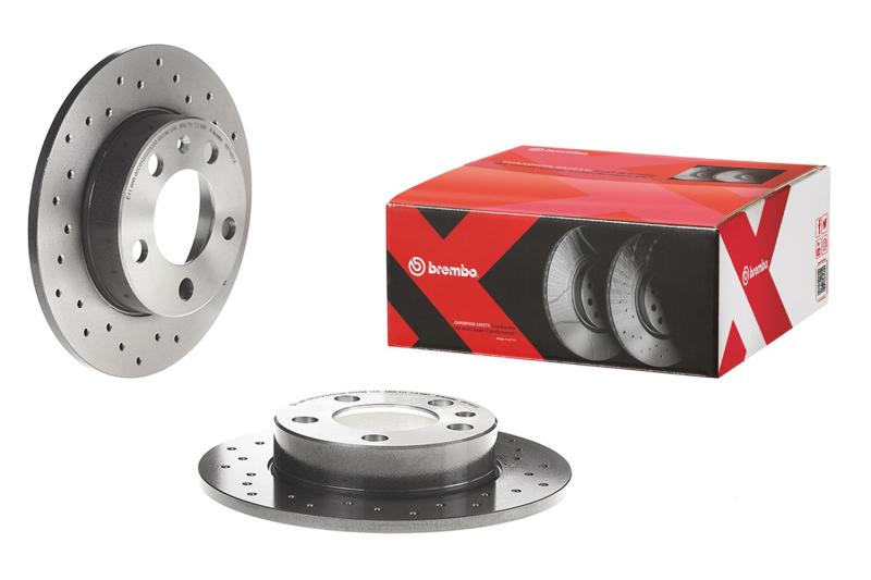 Brembo 14-18 Subaru Forester/05-14 Legacy Front Premium Xtra Cross Drilled UV Coated Rotor-tuningsupply.com