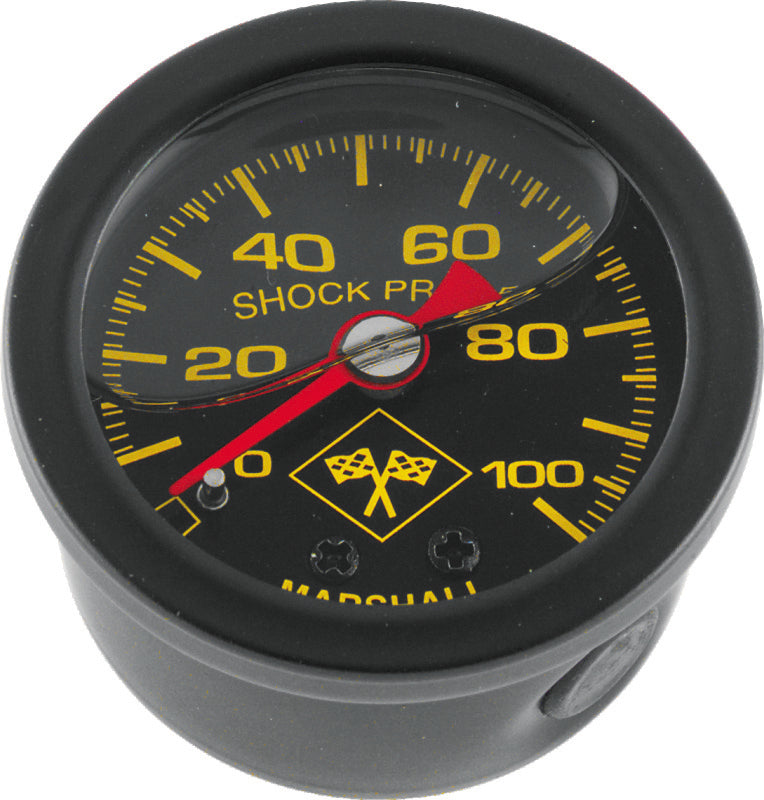 Bikers Choice 0-100 PSI Oil Pressure Gauge Black Face Black Bezel Liquid Filled Universal Custom-tuningsupply.com