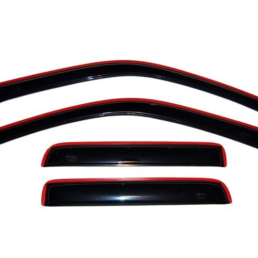 AVS 04-12 Chevy Colorado Crew Cab Ventvisor In-Channel Front & Rear Window Deflectors 4pc - Smoke-tuningsupply.com