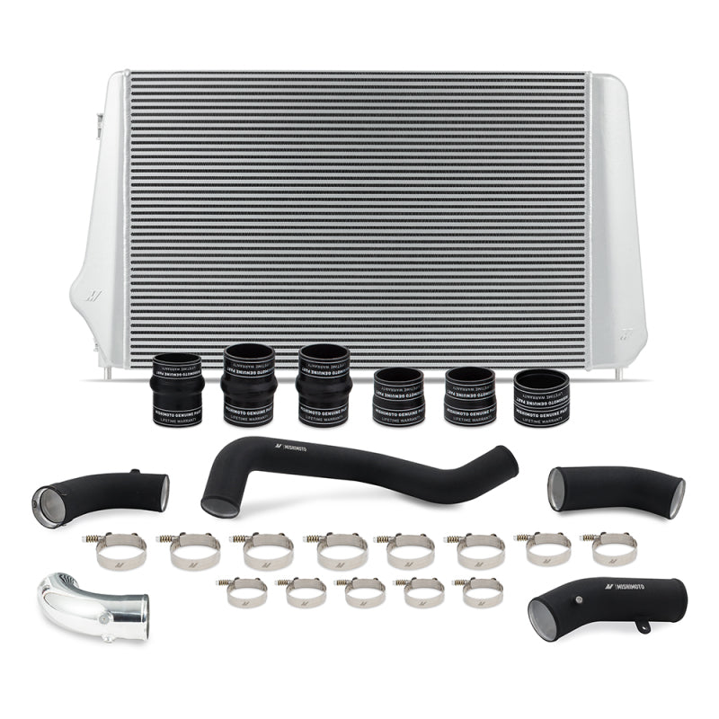 Mishimoto 17-19 GM L5P Duramax Intercooler Kit - Silver w/ WBK Pipes-tuningsupply.com