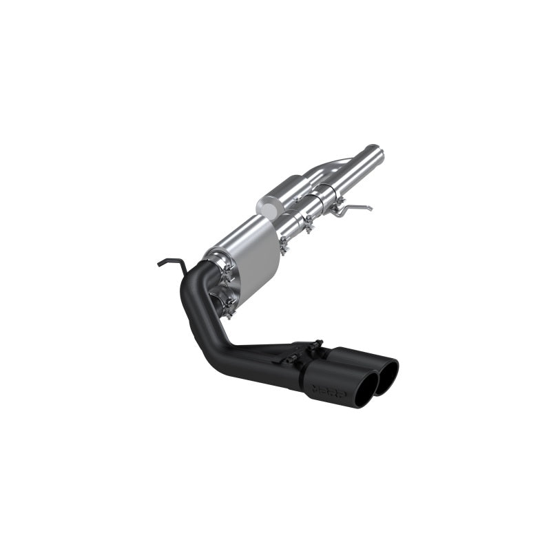 MBRP 09+ Chevrolet Silverado 1500 3in Cat Back Pre-Axle Dual Outlet w/ 4in Tip - Black-tuningsupply.com