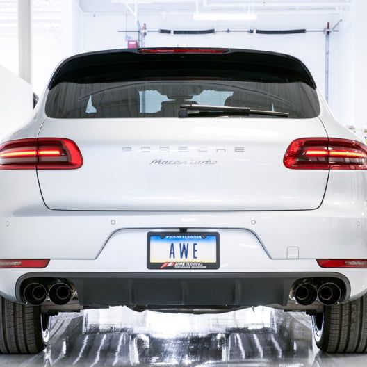 AWE Tuning Porsche Macan Track Edition Exhaust System - Diamond Black 102mm Tips-tuningsupply.com