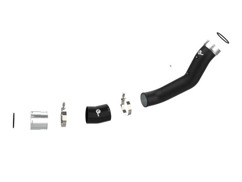 aFe 20-23 GM Diesel Trucks V8 6.6L L5P BladeRunner 3.5in Aluminum Cold Charge Pipe - Black-tuningsupply.com