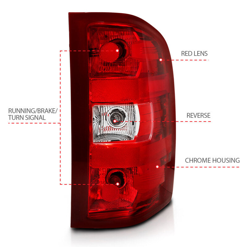 

ANZO 311303 - ANZ311303 - ANZO 2007-2013 Chevy Silverado Taillight Red/Clear Lens (OE Replacement) - Shipped in Europe - Tuningsupply.com
