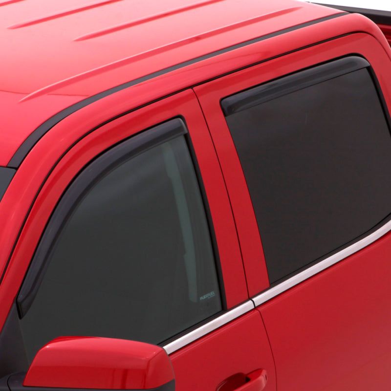 AVS 07-13 Chevy Silverado 1500 Ext. Cab Ventvisor Front & Rear Window Deflectors 4pc - Smoke-tuningsupply.com