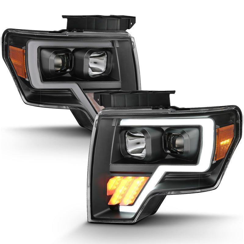 ANZO 2009-2014 Ford F-150 Projector Light Bar G4 H.L. Black Amber-tuningsupply.com