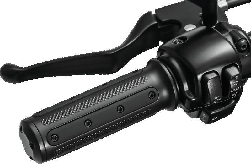 Kuryakyn Heavy Industry Grips Dual Cable Black-tuningsupply.com