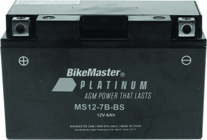 BikeMaster AGM Battery - MS12-7B-BS-tuningsupply.com