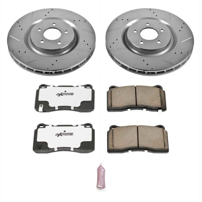 Power Stop 07-14 Ford Mustang Front Z26 Street Warrior Brake Kit-tuningsupply.com