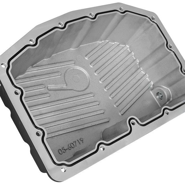 AFE Pro Series Engine Oil Pan Black w/Machined Fins; 11-16 Ford Powerstroke V8-6.7L (td)-tuningsupply.com