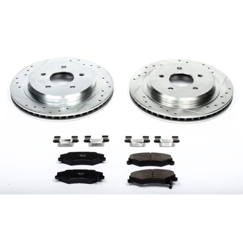 Power Stop 04-09 Cadillac XLR Rear Z23 Evolution Sport Brake Kit-tuningsupply.com