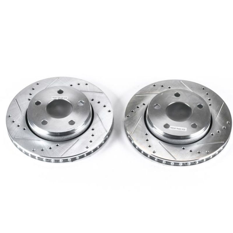 Power Stop 07-17 Jeep Wrangler Front Evolution Drilled & Slotted Rotors - Pair-tuningsupply.com