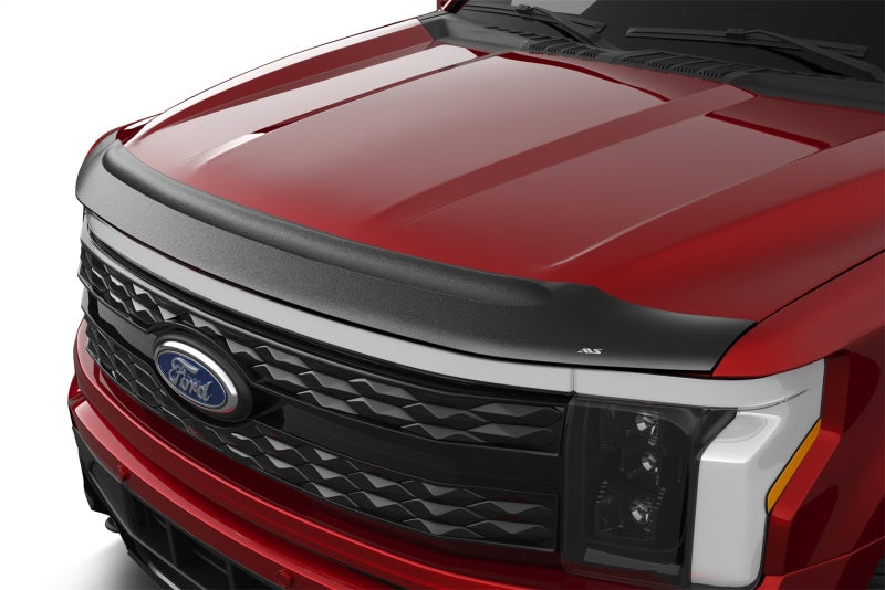 AVS  23-24 Ford F-150 Lightning Aeroskin Low Profile Acrylic Hood Shield - Smoke-tuningsupply.com