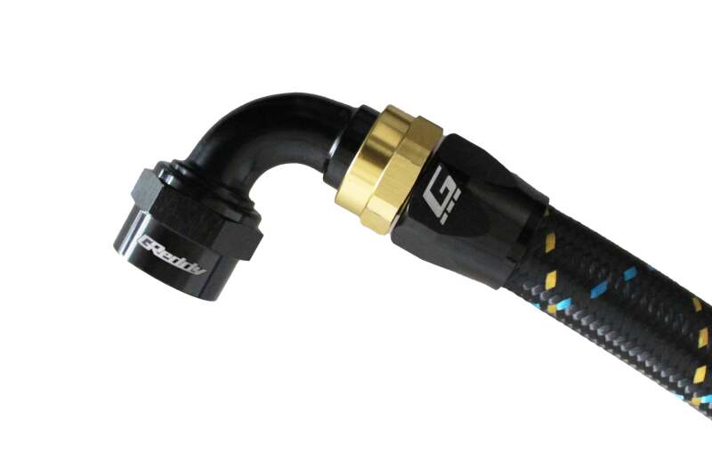 

GReddy 12801090 - GRE12801090 - GReddy AN10 90 Degree Swivel Hose End - Black/Gold Anodized - Shipped in Europe - Tuningsupply.com
