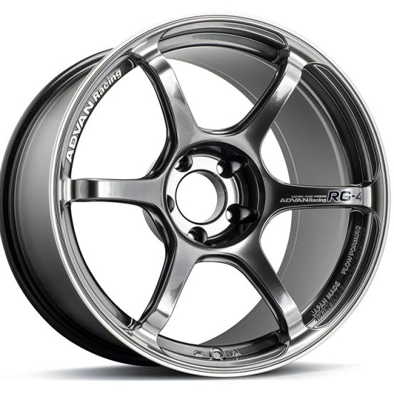 Advan RG-4 18x9 +35 5-114.3 Racing Hyper Black & Ring Wheel-tuningsupply.com