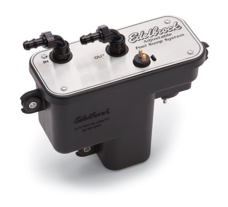 Edelbrock Fuel System Universal Fuel Sump Module Adjustable Fuel Sump Tank Only 255 LPH-tuningsupply.com